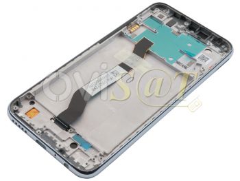 Pantalla completa Service Pack IPS LCD con marco blanco / plateado "Moonlight White" para Xiaomi Redmi Note 8, M1908C3JG